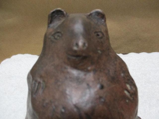 古備前　可愛い狸の香合　Q82-3