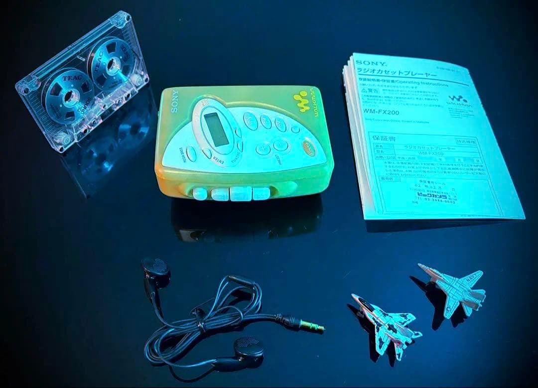 カセットウォークマン SONY WM-FX200 薄い緑「整備済み、完動超美品」