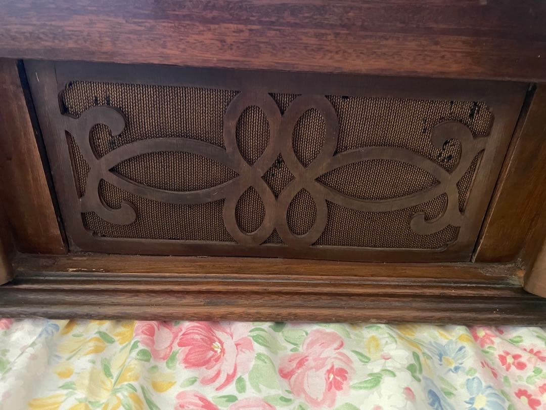 ZEPPELIN 手巻き蓄音機 木製キャビネット 昭和初期 アンティーク 現状品