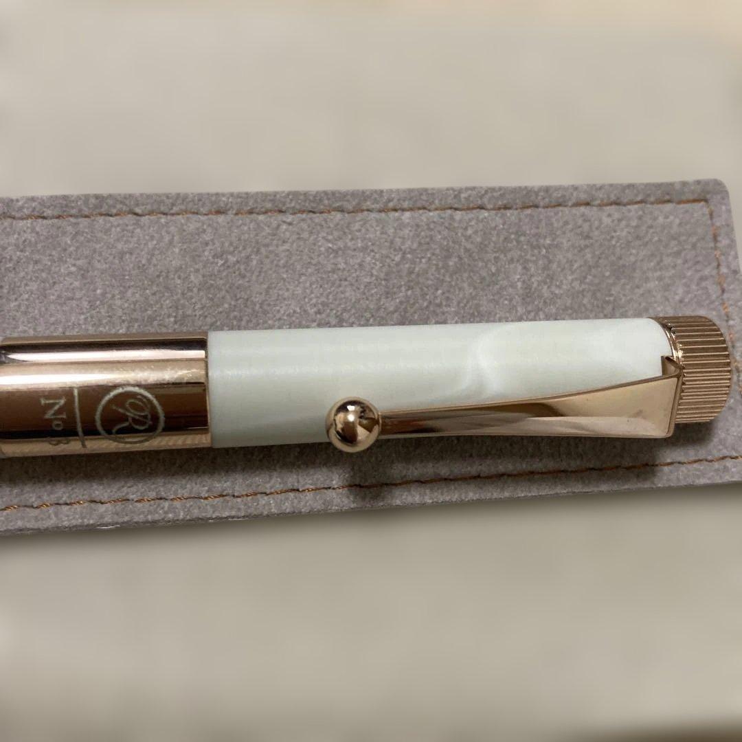 ROMEO ボールペン ホワイト/ゴールド 専用ケース付き（No3）