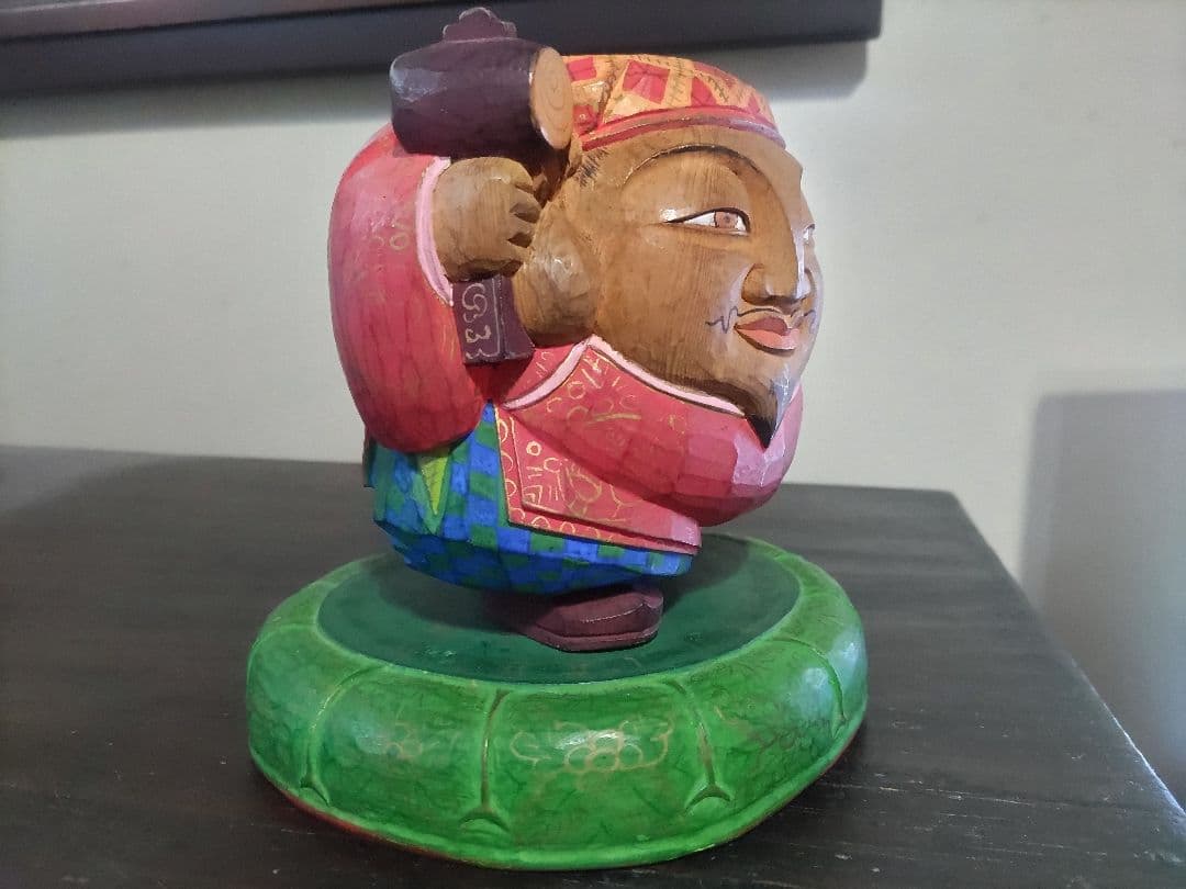 木彫　彩色　大黒様