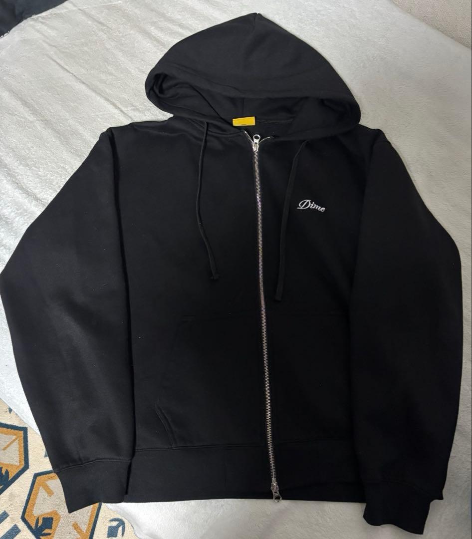 わんこ　Dime ブラック ジップアップパーカー M