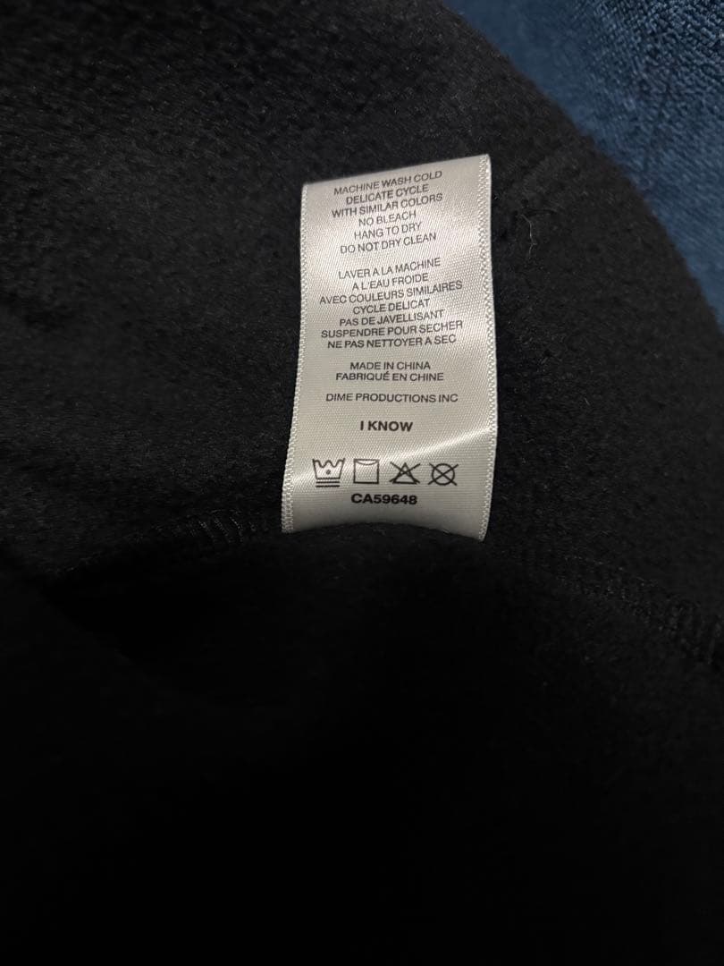 わんこ　Dime ブラック ジップアップパーカー M