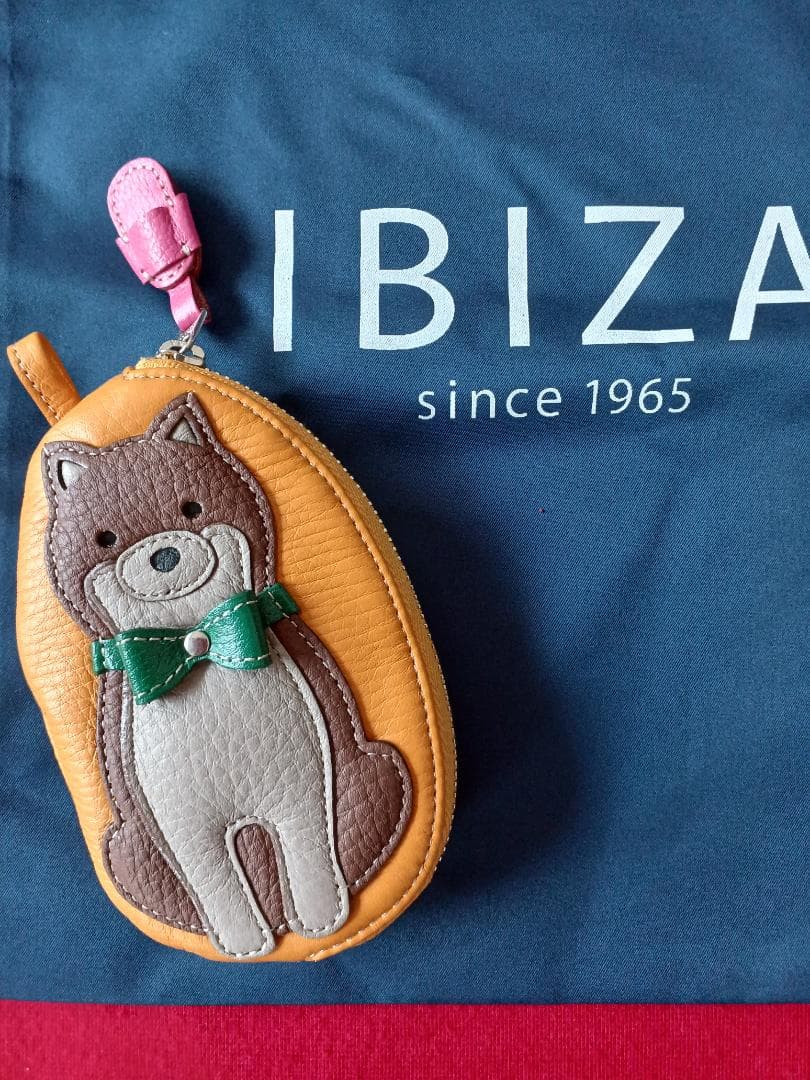 IBIZA　犬　レザー　小銭入れ　ケース　キーケース　ポーチ　未使用品