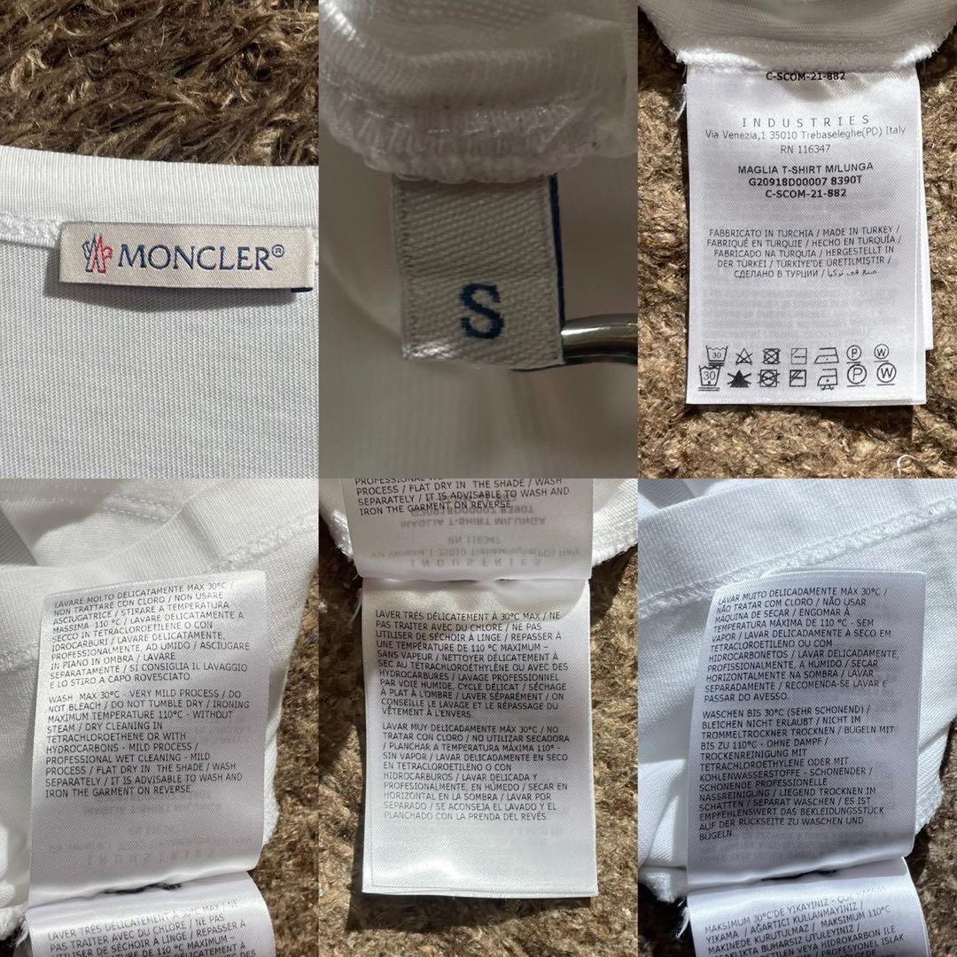 美品✨MONCLER ロンT ペイズリー柄ロゴ ワッペン T−SHIRT 長袖