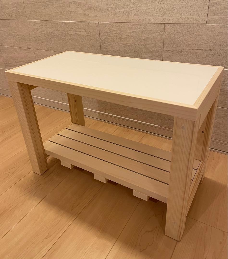 ハンドメイド　テーブル　ディスプレイ台　飾り棚