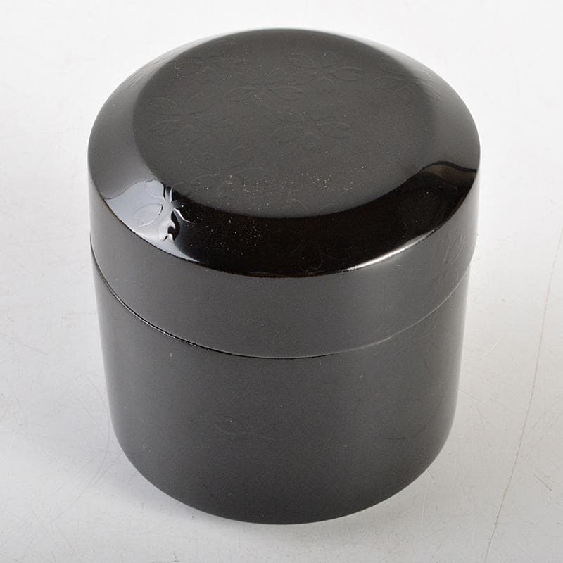 茶道具　加賀蒔絵　塗師　峯清作　花文棗　共箱　V　6182