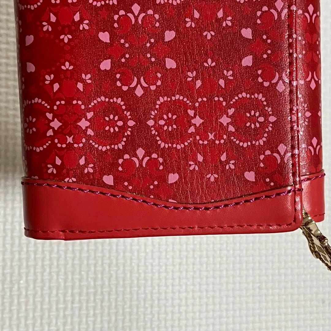・未使用　ANNA SUI アナスイ　レザー三つ折り財布　ルビー