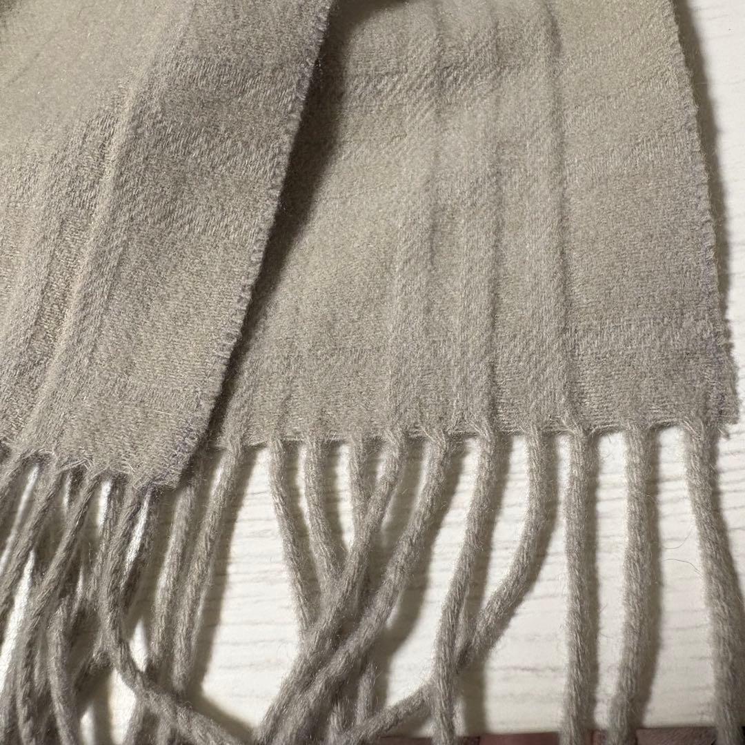 BURBERRYカシミヤ100%チェック柄マフラー美品【極上マフラー】ホースロゴ