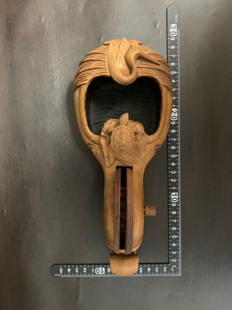 《高級！！美品》《送料無料》☆ 墨静 上鶴亀 手彫り墨壷　縁起物♪ ☆