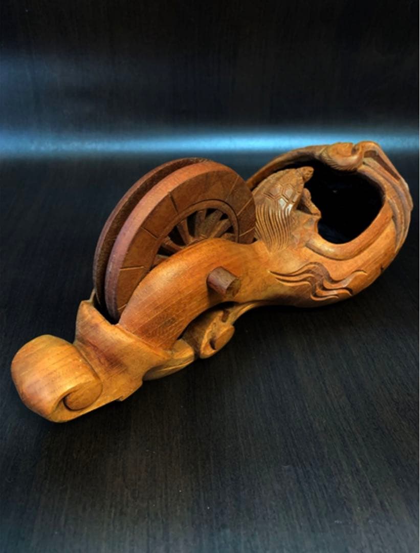 《高級！！美品》《送料無料》☆ 墨静 上鶴亀 手彫り墨壷　縁起物♪ ☆