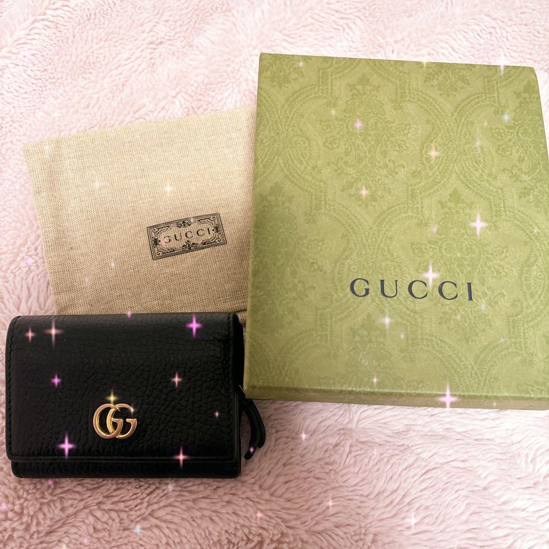 グッチ GGマーモント 三つ折り 財布 レディース