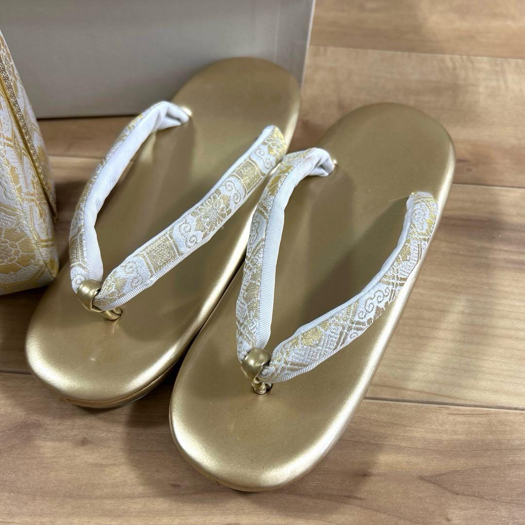 フォーマル 正絹帯地 草履 バッグセット 和装 一度のみ使用 ①