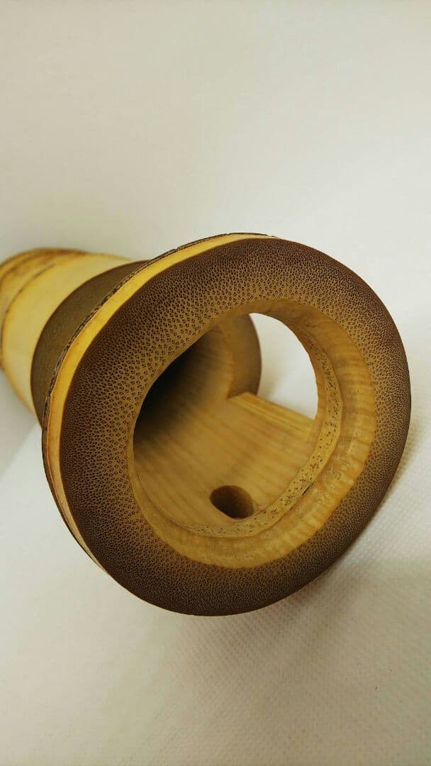 値下げしました！　十四世淡々斎　宗室　花押 黒田正玄作 竹一重花入 銘「菱雲」