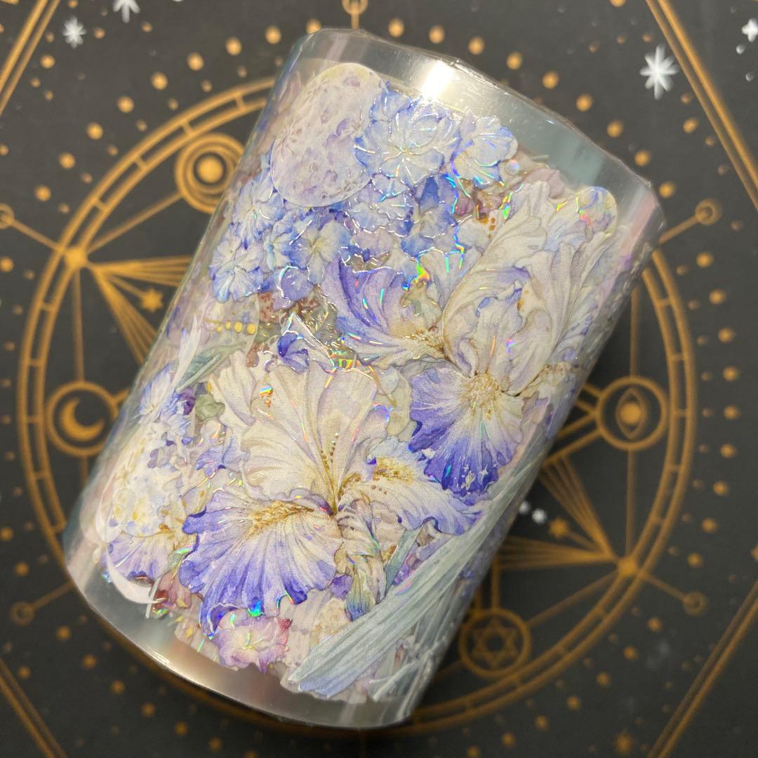 【I】海外　10m巻　貝殻光マスキングテープ　人物系/お花系/装飾系