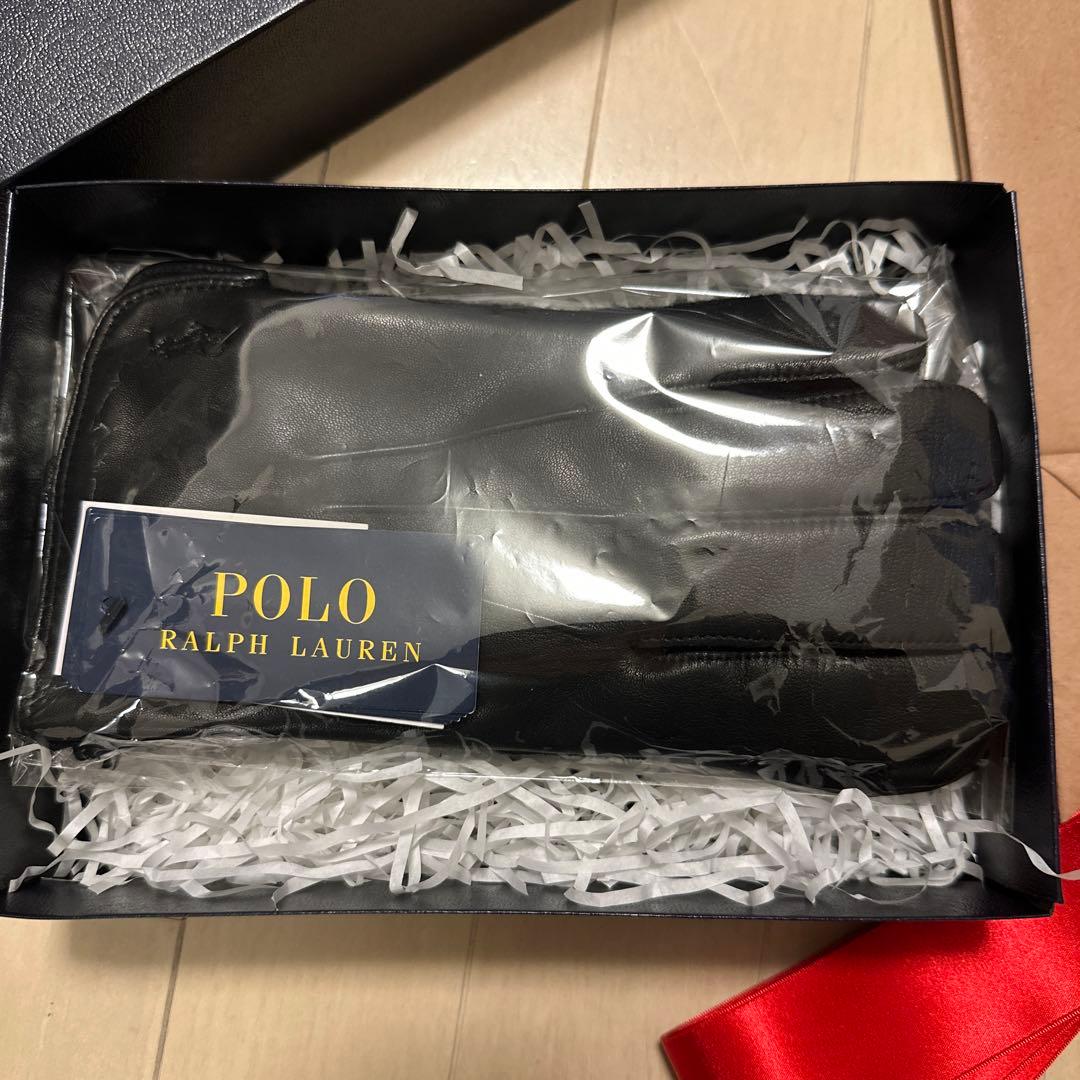 未使用品 箱付き Polo by Ralph Lauren レザーグローブ 手袋