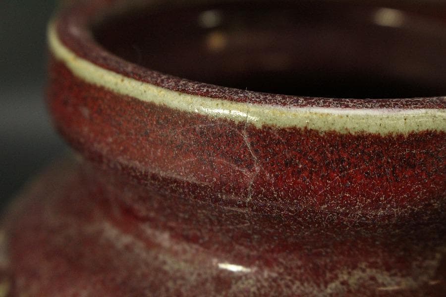 中国美術 紫斑釉 龍蓋 香炉 高25cm(LC126)