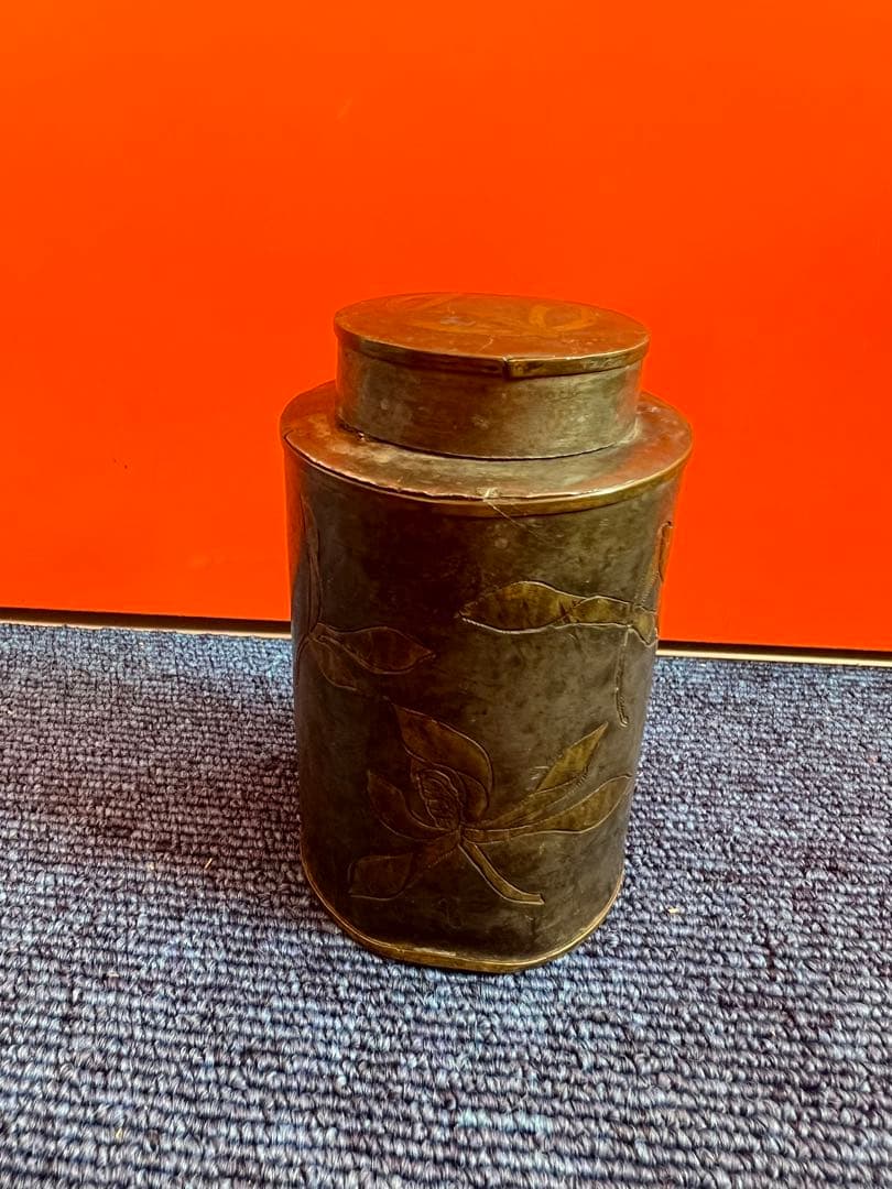 1310 点同　茶入　茶筒　時代物