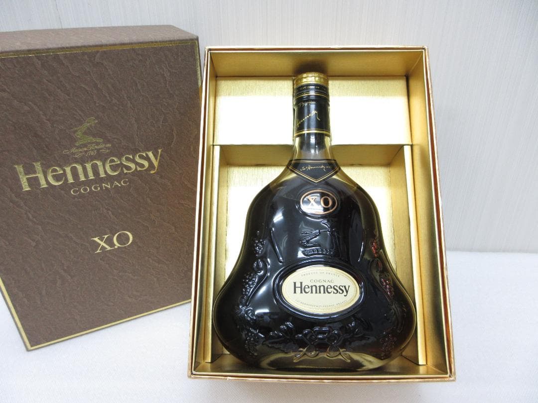 Hennessy ヘネシー XO コニャック 金キャップ 箱あり