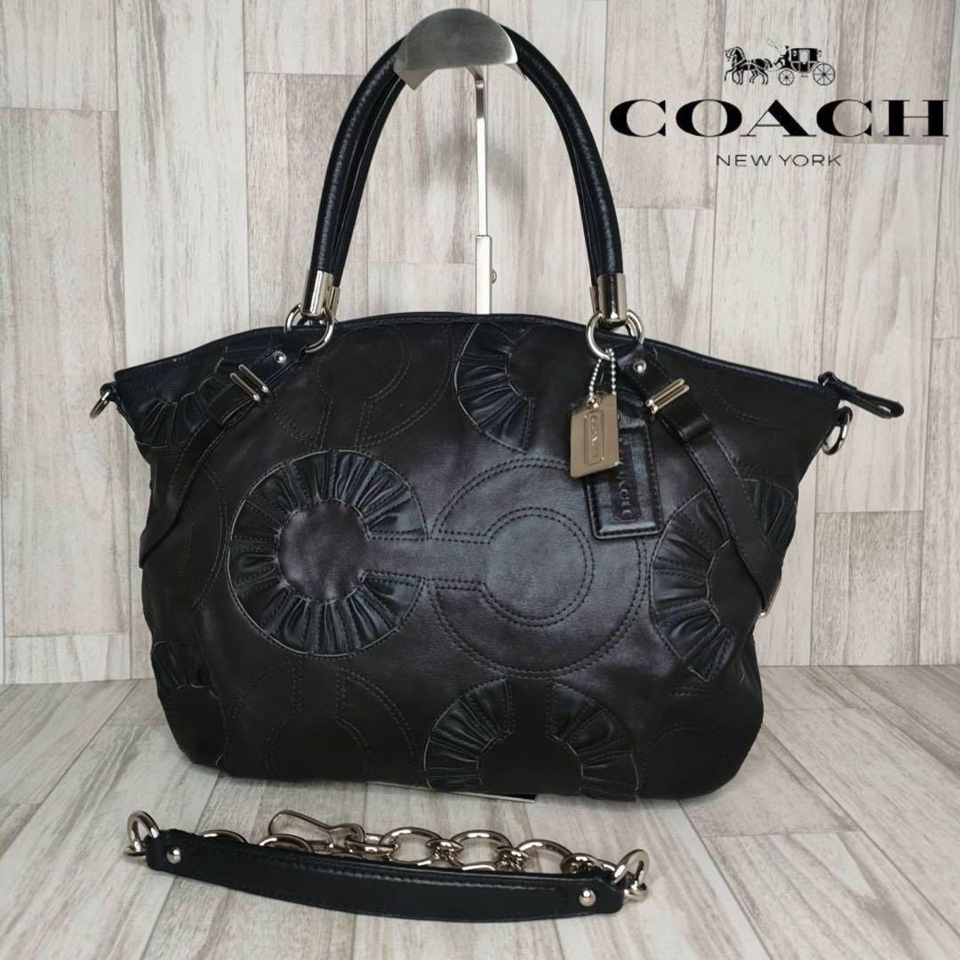 55 COACH コーチ　レザー　2WAY ハンドバッグ　ショルダーバッグ
