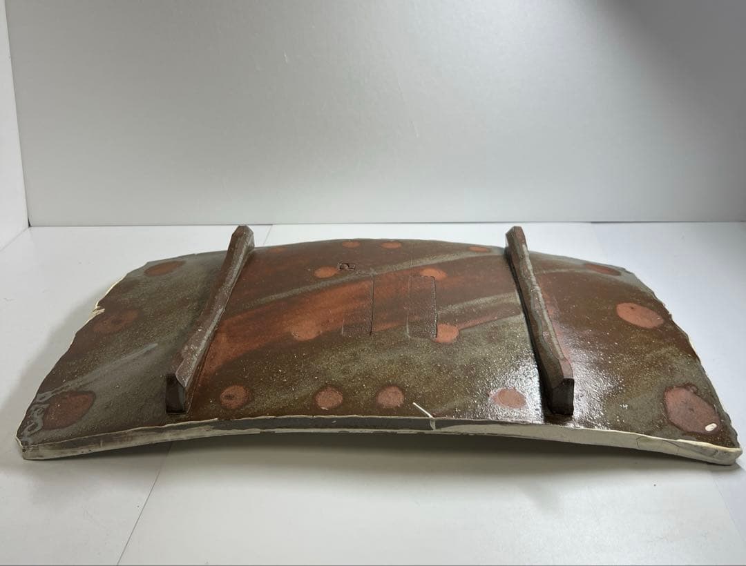 加山哲也作　桜花文組皿　共箱　幅約46㎝　東Y7-1107②