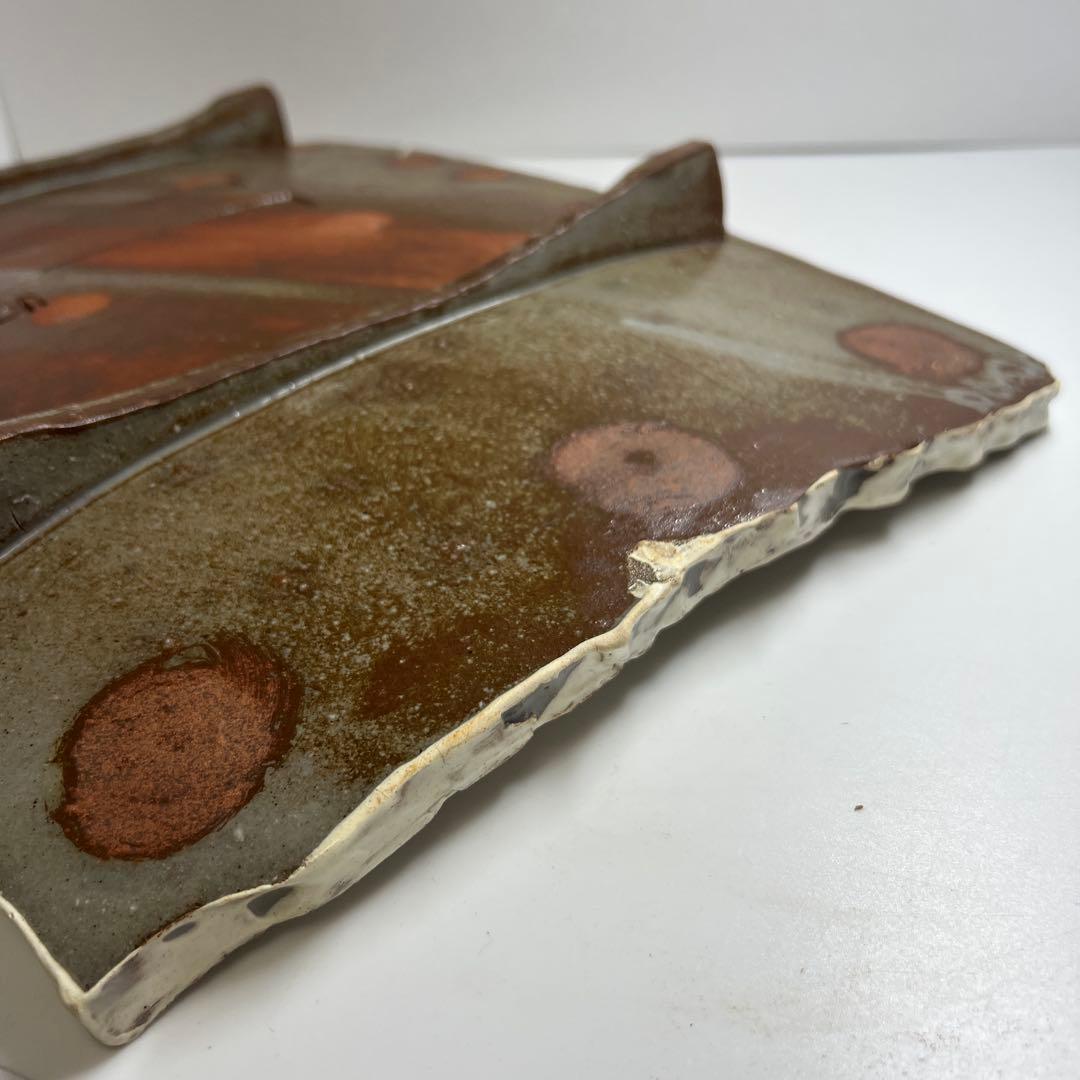 加山哲也作　桜花文組皿　共箱　幅約46㎝　東Y7-1107②