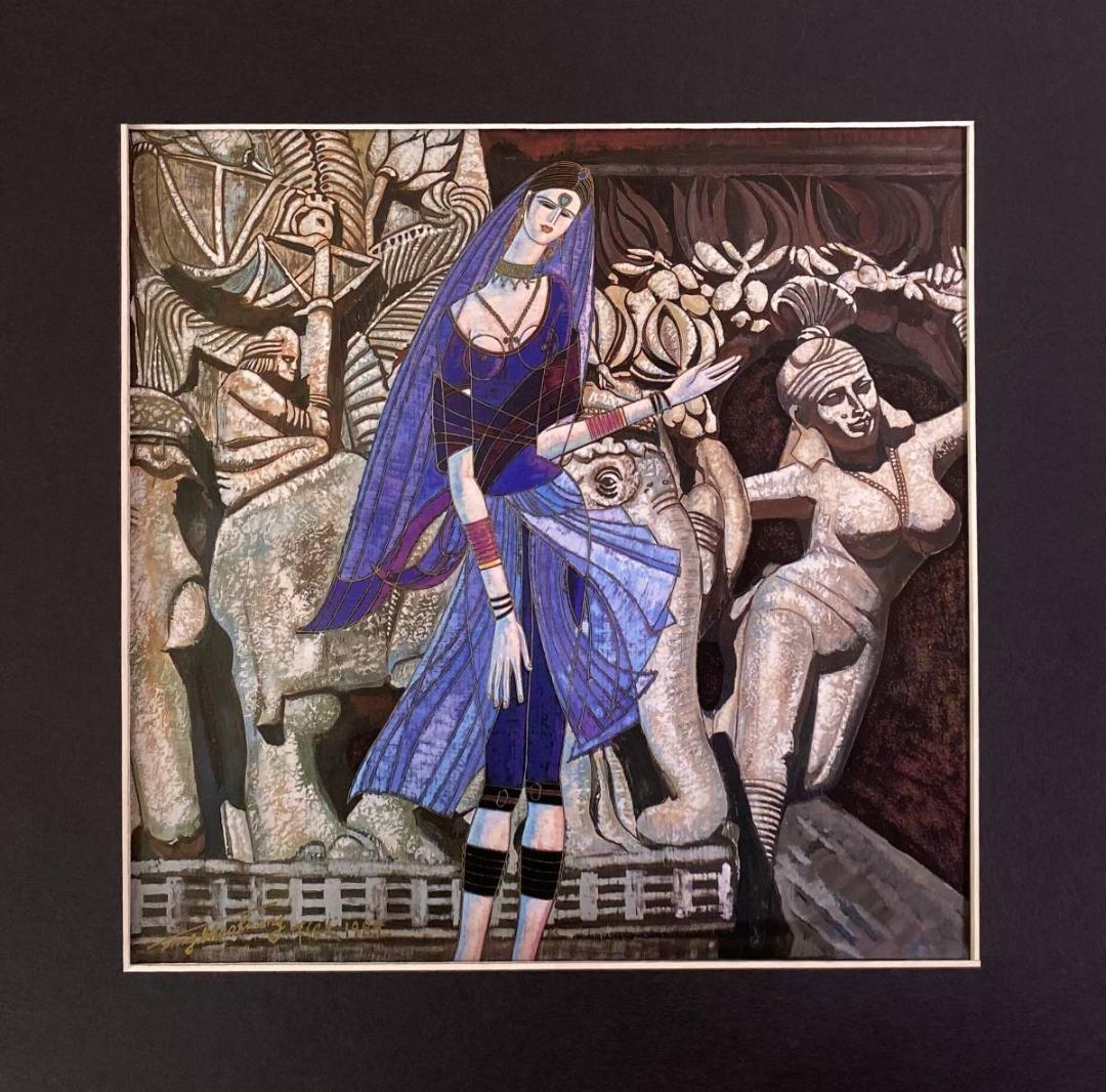 丁紹光、『黄金時代』、希少画集画、ティンシャオカン、新品額・額装付