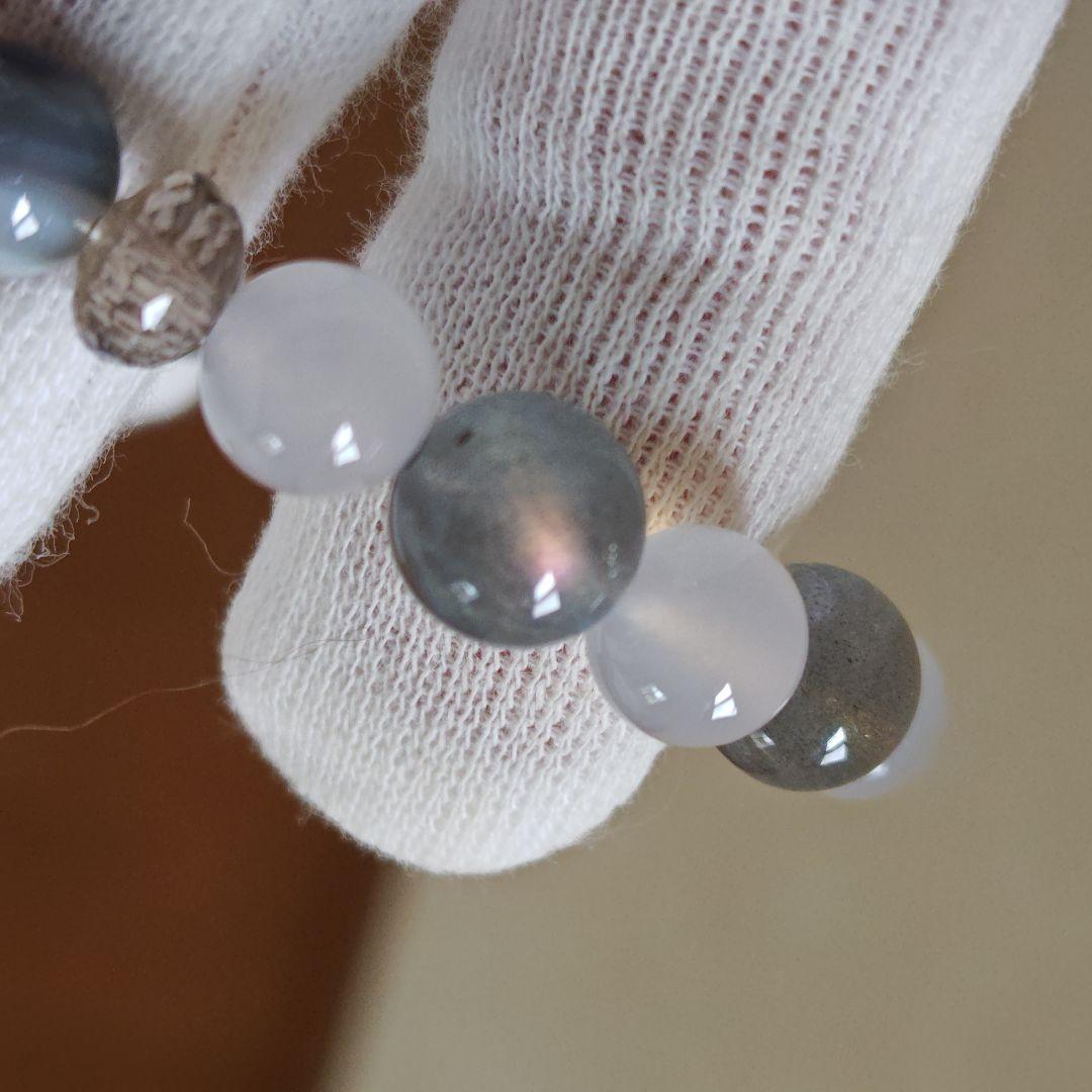 専用です♡レアバイカラー水蓮花天珠、黒蝶貝、白蝶貝、グアテマラ産翡翠、スキャポラ