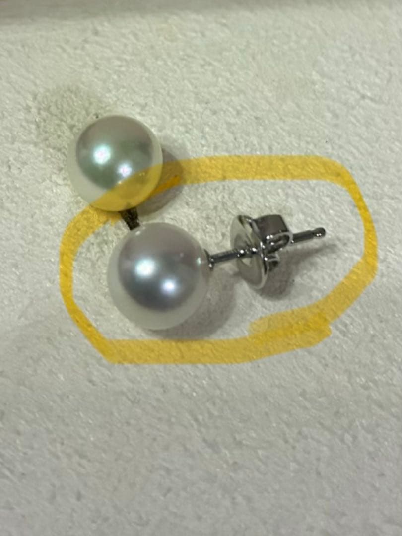 【最終価格】ミキモト　パール　一粒ピアス　未使用品　7.9ミリ