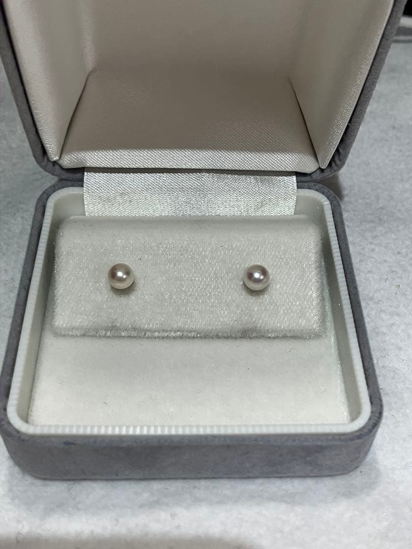 伊勢志摩英虞湾産あこや真珠　5.2 5.3mm パールピアス