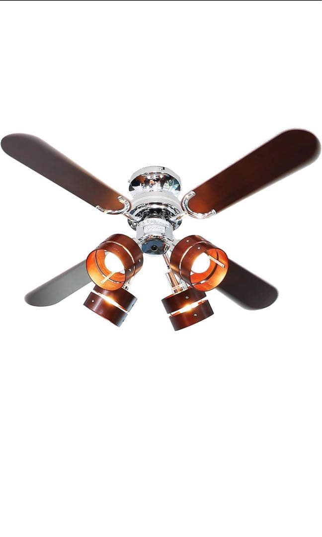 モダンデザイン シーリングファン 3灯付き