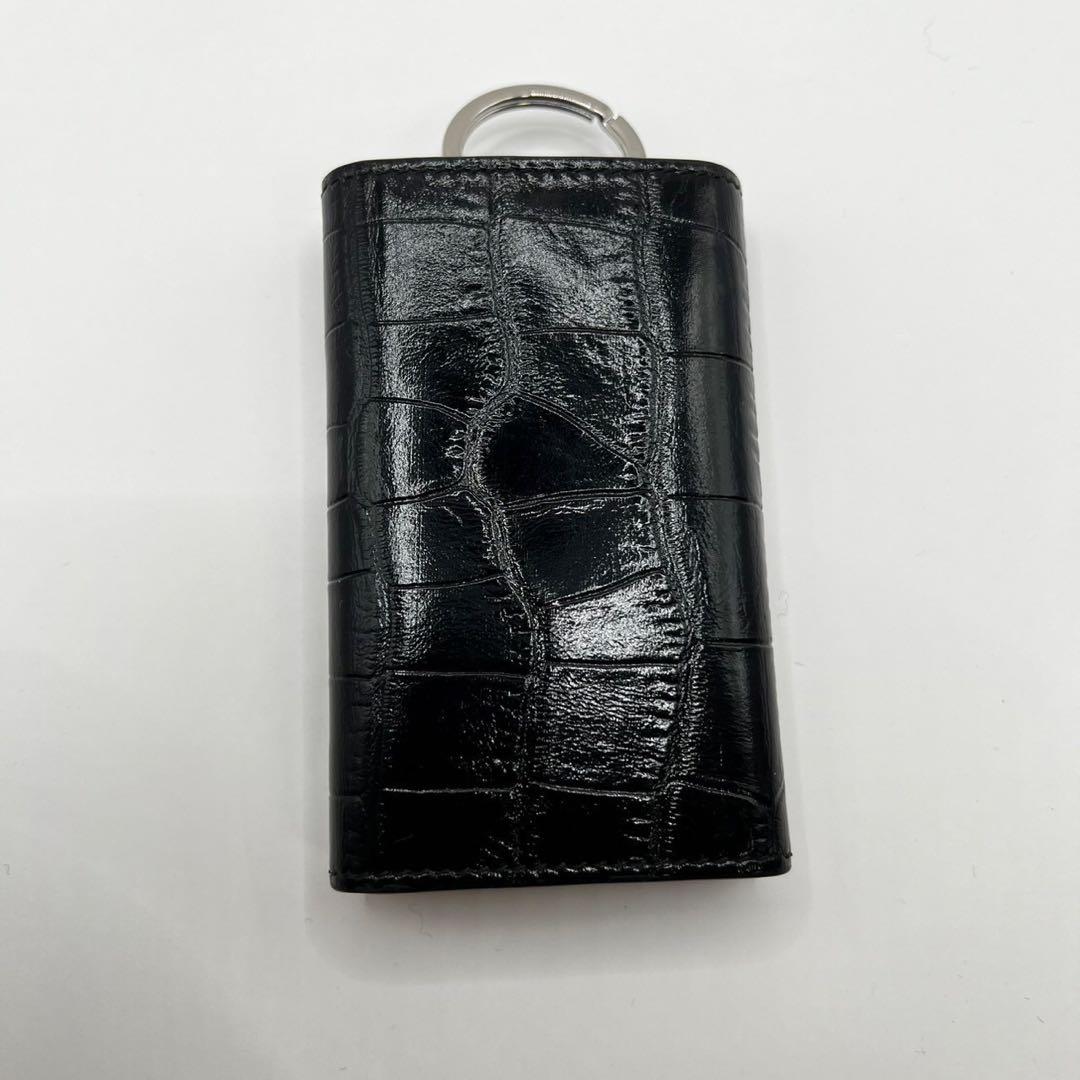 【美品】 CELINE セリーヌ キーケース クロコダイル型押し カーフスキン