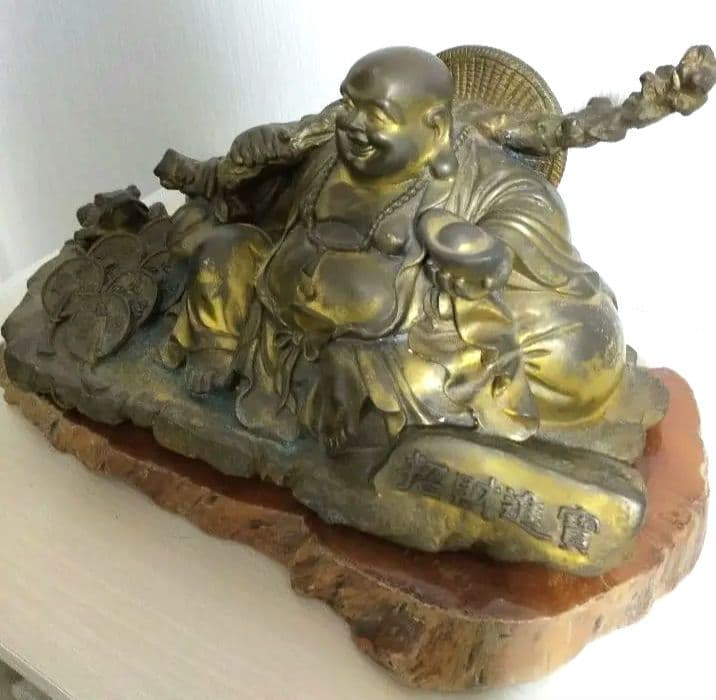 ✨セール✨アンティーク銅製仏像　開運商売繁盛の神様七福神　布袋尊様の座像