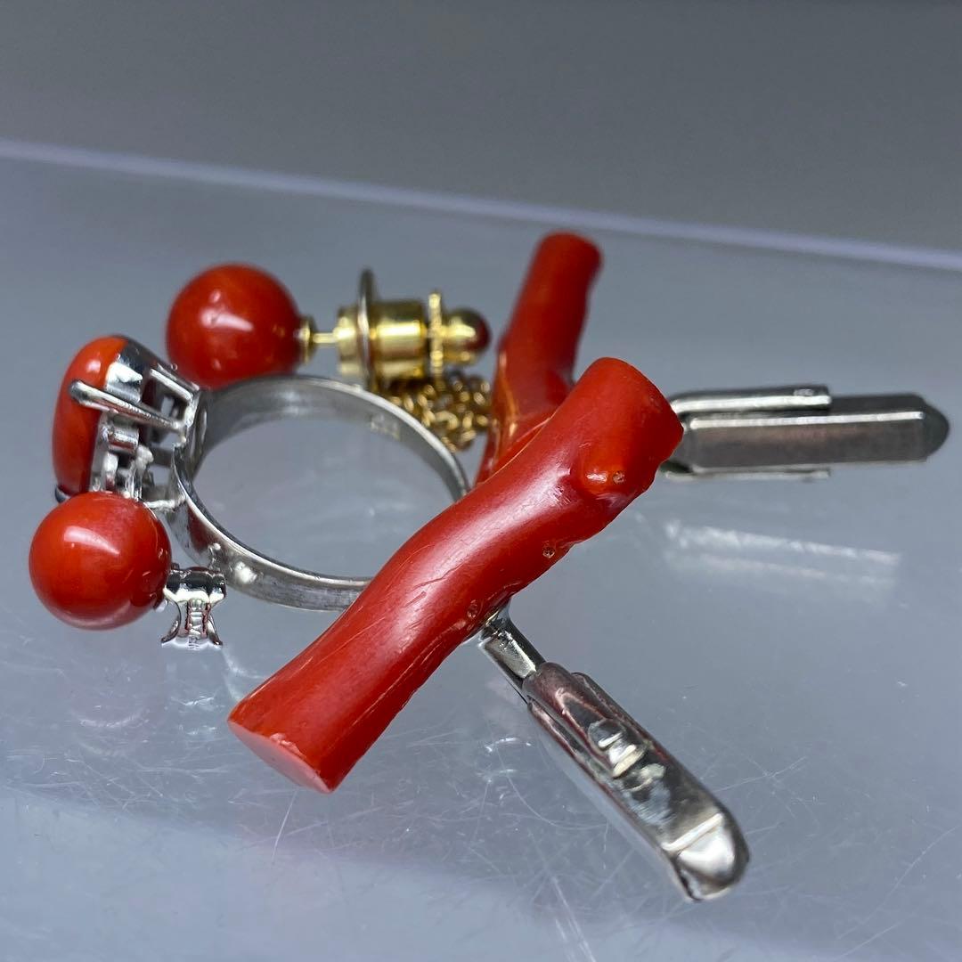 本血赤珊瑚　指輪、ネックレストップ等　15g 東Y7-0226☆2Fタカチ