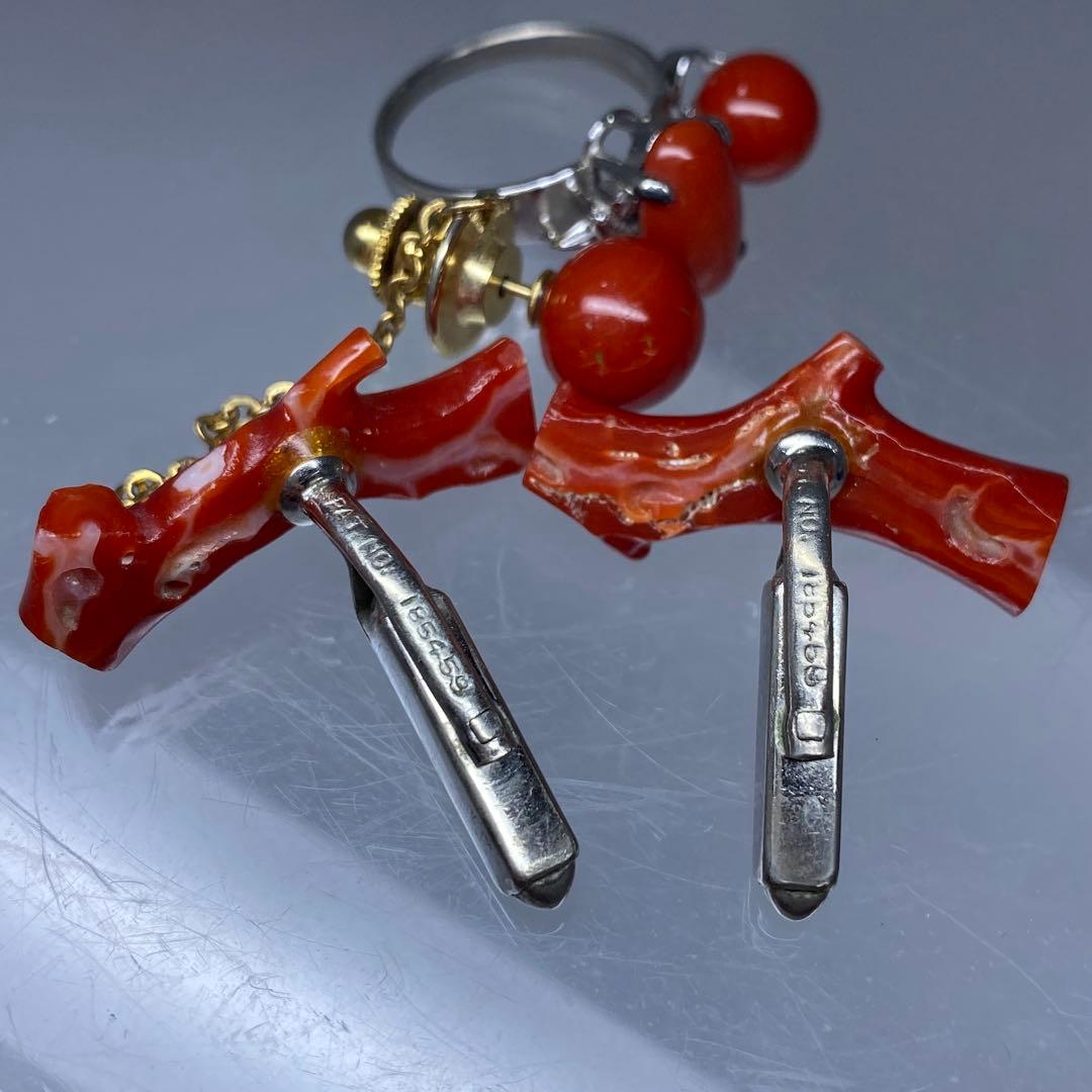 本血赤珊瑚　指輪、ネックレストップ等　15g 東Y7-0226☆2Fタカチ