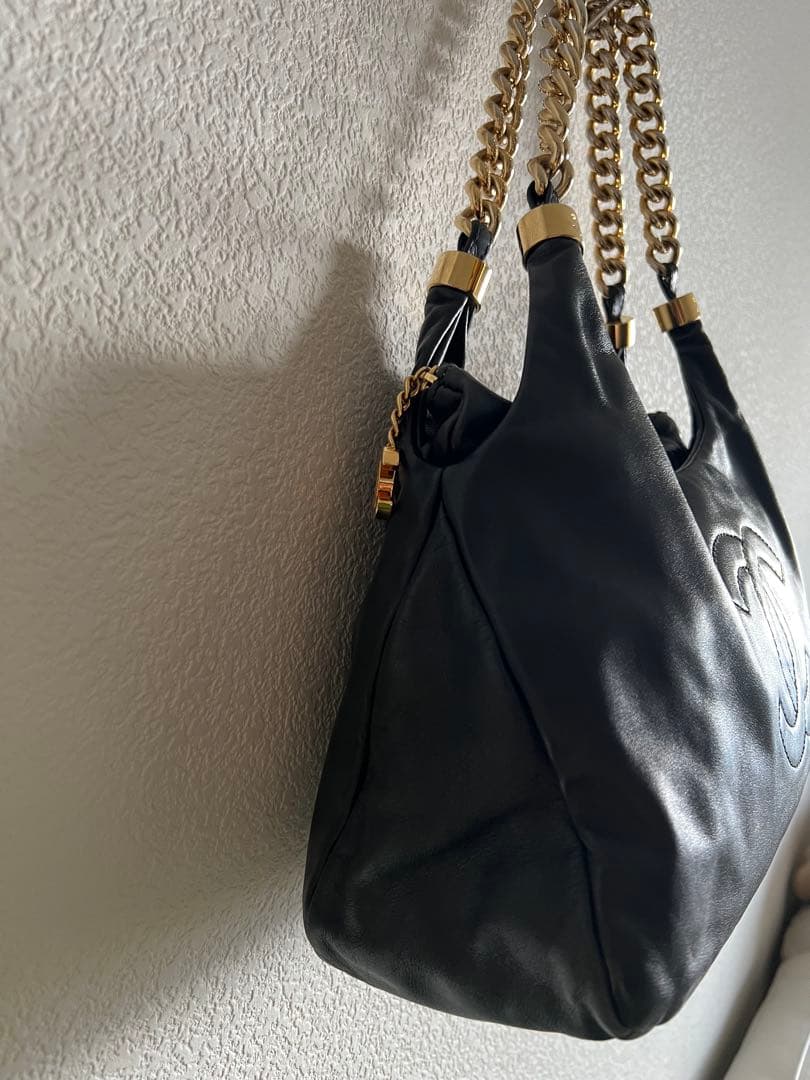 CHANEL ブラックレザー ショルダーバッグ★ギャランティカード付