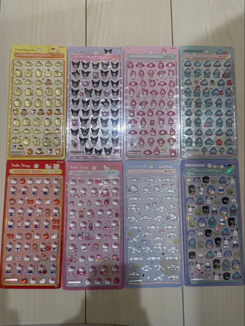 ボンボンドロップシールミニ　サンリオ　国内正規品　8種類