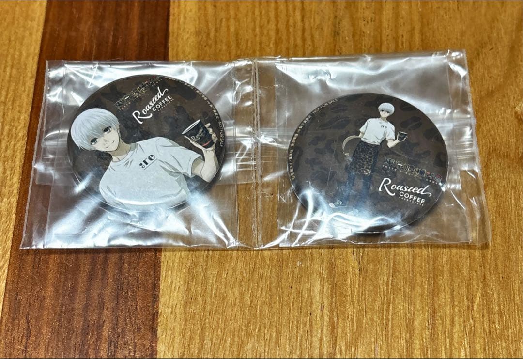 金*木様 東京喰種 Roasted COFFEEコラボ缶バッジ 金木研