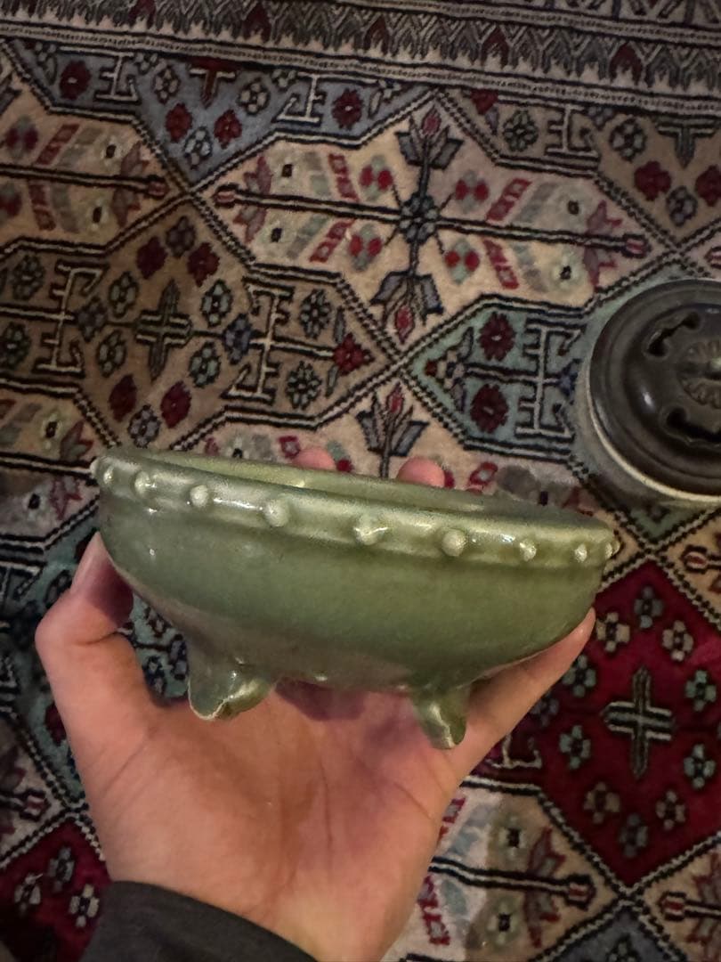 ‼️早速半額→更に半額‼️リサイクルFORT‼️中国の青磁で三つ足香炉‼️