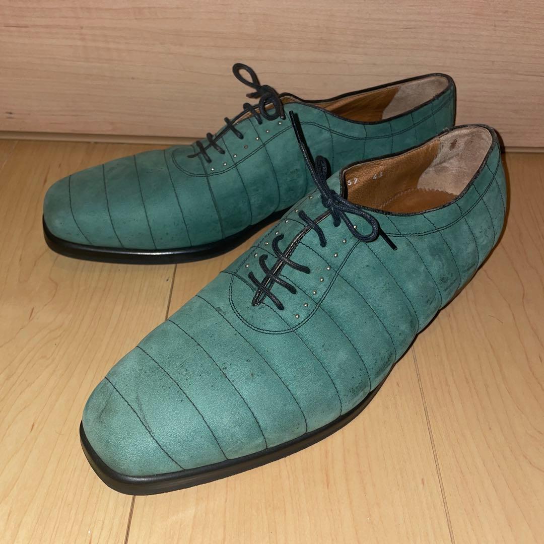 イタリア製80'sデッドストック ヴィンテージレアカラースウェードレザーシューズ