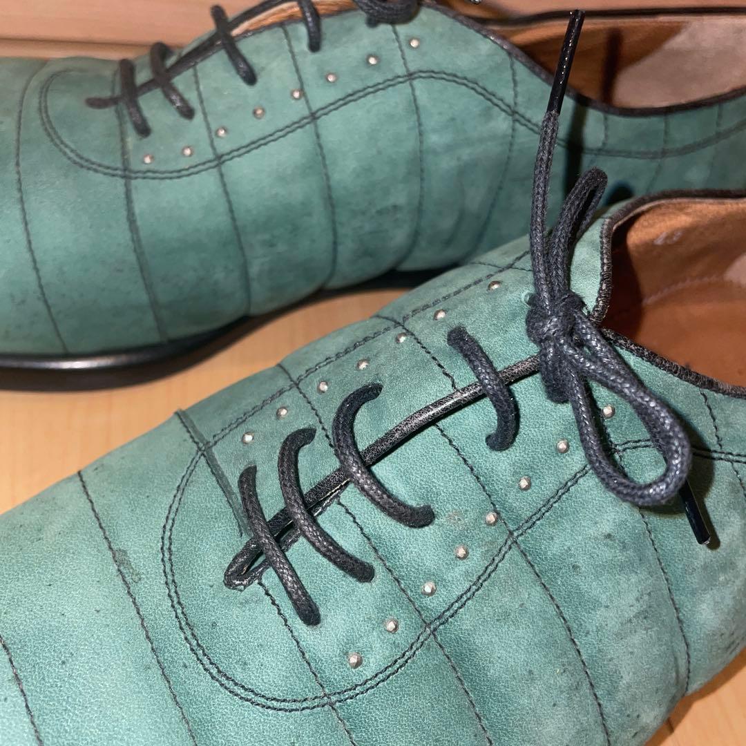 イタリア製80'sデッドストック ヴィンテージレアカラースウェードレザーシューズ