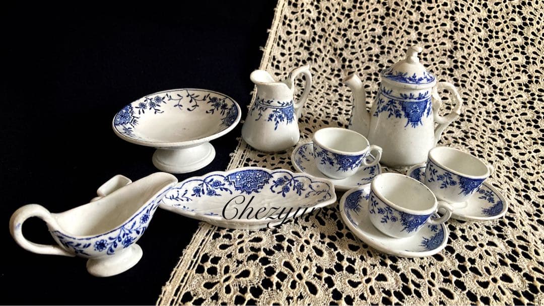 フランスアンティーク 陶器 おままごとセット