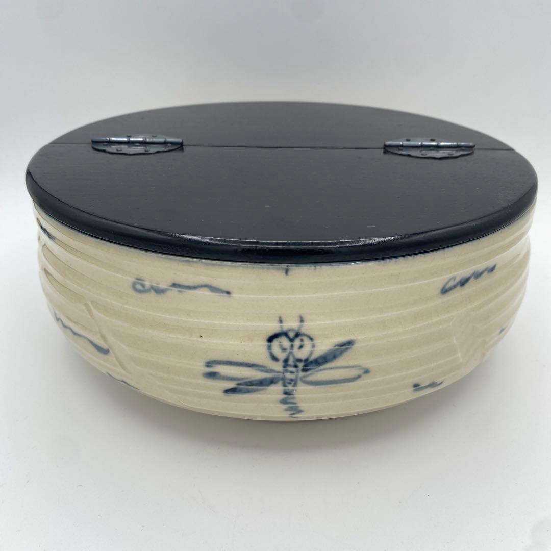 499　平水指　トンボ 　茶道具　茶道　水指　古物　季節