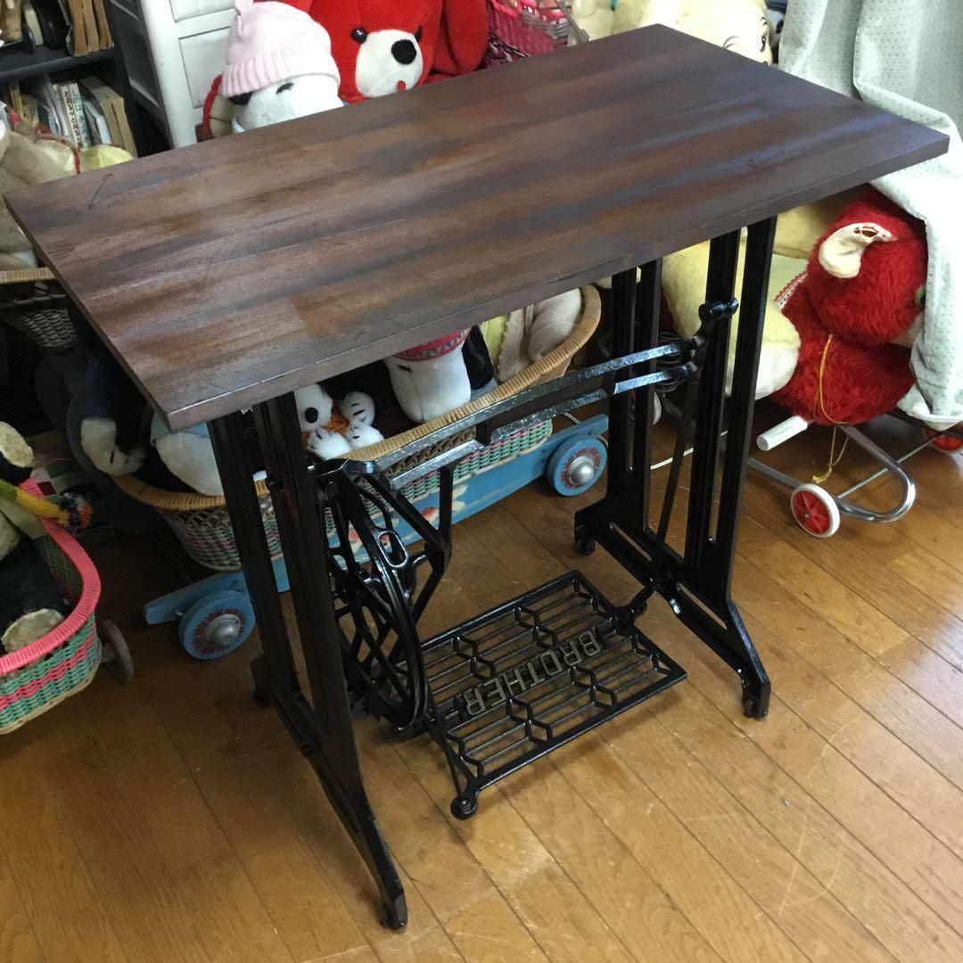 ※アンティーク※BROTHER 足踏みミシン脚のテーブル　アイアン　No.2