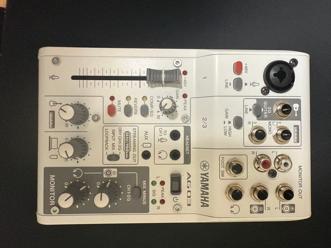 YAMAHA AG03 ライブストリーミングミキサーCubasis LE対応
