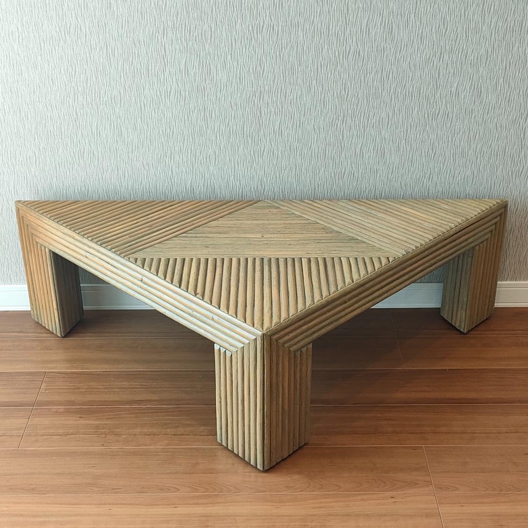 カサブランカ　ローテーブル　ラタン　コーヒーテーブル