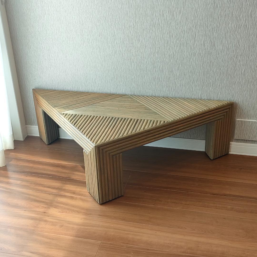 カサブランカ　ローテーブル　ラタン　コーヒーテーブル