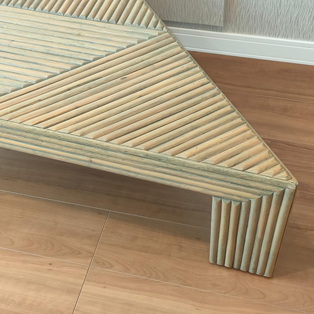 カサブランカ　ローテーブル　ラタン　コーヒーテーブル