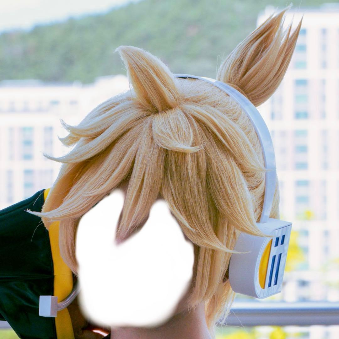 VOCALOID 鏡音レン セット済 ウィッグ コスプレ