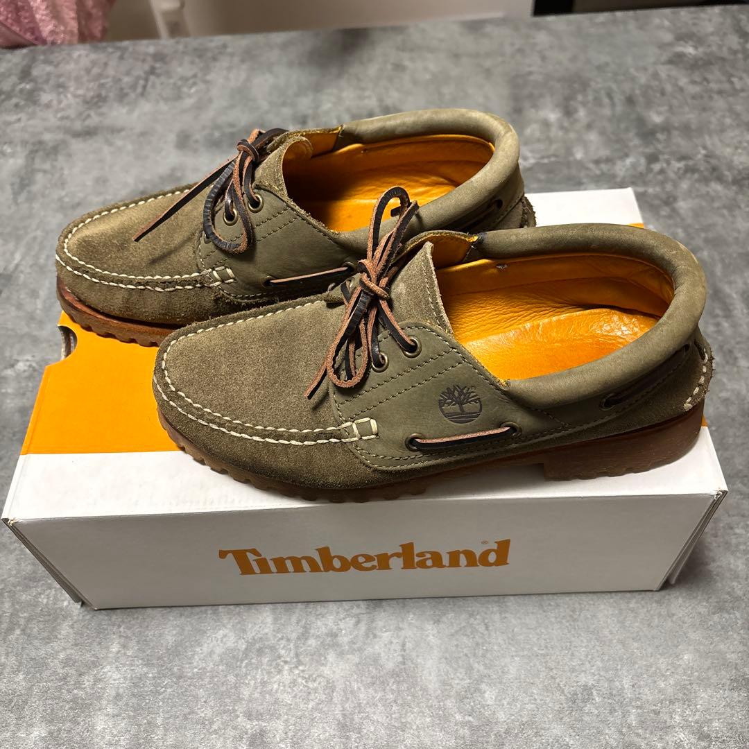 Timberland オリーブグリーン デッキシューズ